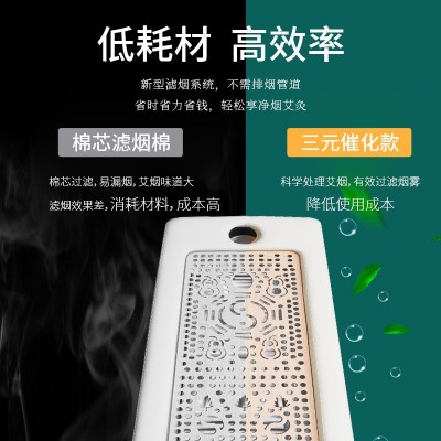 艾灸床新款自动艾灸床明火净烟实木智能三元催化按摩床艾灸馆家用