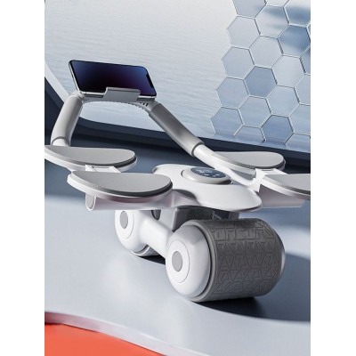 健腹轮四轮自动回弹收腹卷腹练腹肌男女家用肘撑滚轮运动健身器材