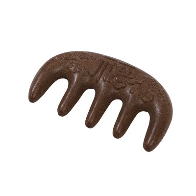 古方草本合香梳按摩梳子雕刻福字五齿按摩梳养生梳厂家批发