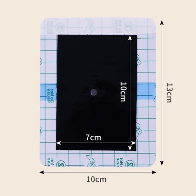 膏药源头厂家批发绿格PU膜加磁石黑膏贴膝盖贴颈肩腰椎贴疼痛贴