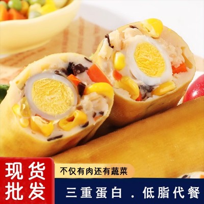 豆皮鸡胸肉卷零食鹌鹑蛋减低解饿肉蛋豆皮卷馋脂品早餐轻食