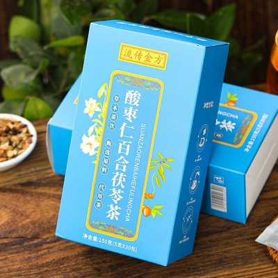 流传金方酸枣仁百合茯苓茶 枣睡绵茶 代用茶袋泡茶养生茶袋泡茶