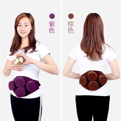 厂家批发艾灸衣随身灸 家用无烟布套艾灸盒 艾条四联腹部艾柱铜盒