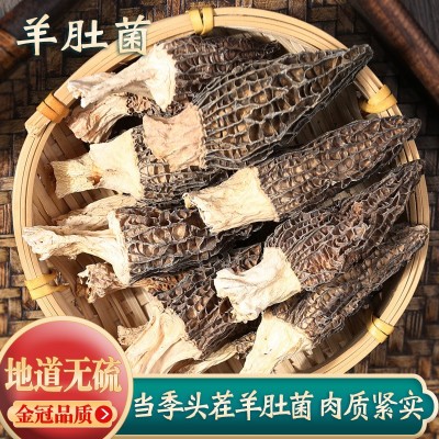 云南羊肚菌干货野生500g羊肚茵牛肚菌新鲜纯干货羊肚菇蘑