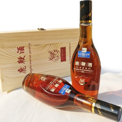鹿鞭酒人参酒600ml*2瓶/盒丸礼盒产地产品批发代发送礼男性吉林源