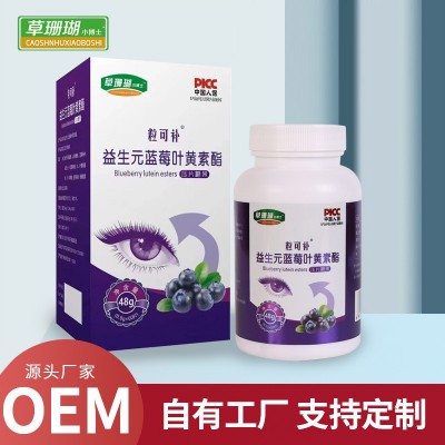 蓝莓叶黄素酯咀嚼片植青少年非护眼营养素叶黄素片厂家批发代发