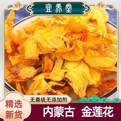 金莲花正宗内蒙古金莲花干精选无硫新货厂家直发一件代发批发散装