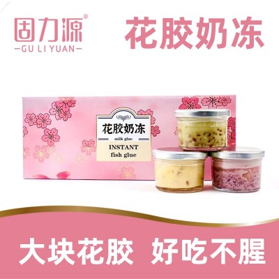 固力源鲜炖牛奶花胶奶冻即食原味月子女性鱼胶平替五红