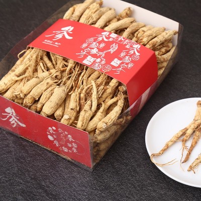 东北长白山人参干货人参干枝参500g盒装生晒现货50支左右送礼