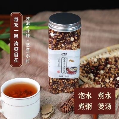红豆薏米芡实茶罐装赤小豆薏米茶批发泡好即食早餐代餐