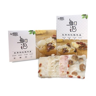 与时间冻干银耳羹冲泡即食红枣枸杞银耳羹古田白木耳汤代餐 新选择