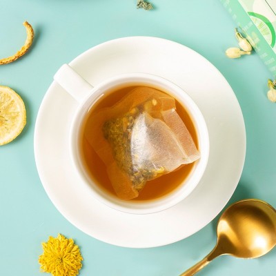 【亳州工厂】夏季暑气清凉茶柠檬薄荷金银花茶水果茶包直播代发