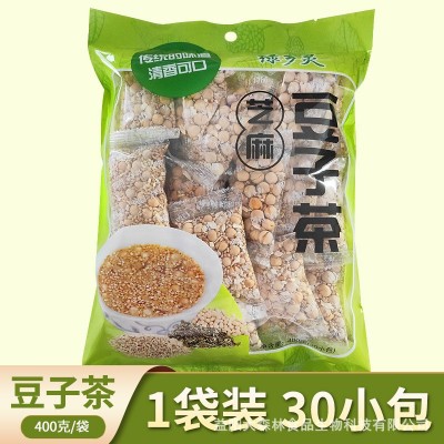 绿乡灵芝麻豆子茶400g花生茶湖南益阳黄豆川豆姜盐茶