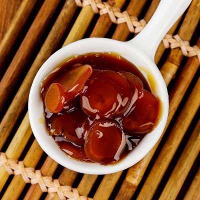 人参蜂蜜饮350g瓶装长白山特产鲜参蜜片瓶装即食鲜参切片泡水蜜片