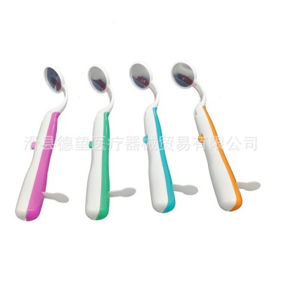 牙科口腔镜 口腔护理LED发光口腔镜 带灯口镜 牙齿检查口镜牙医镜