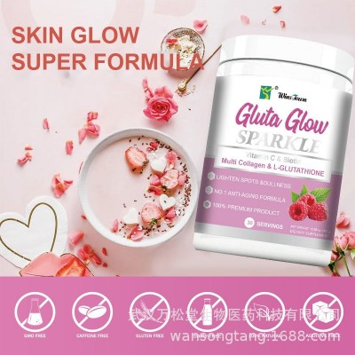 出口外贸 Gluta Sparkle Glow Sachet Collagen Peptides P owder