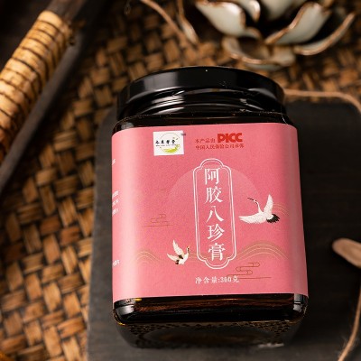 阿胶八珍膏桂圆红枣膏300g瓶装批发 女性滋补膏汁粘稠枸杞