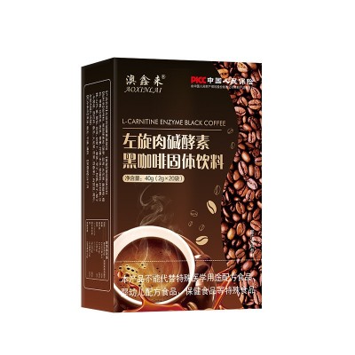 现货 左旋肉碱黑咖啡0蔗糖0脂美式速溶黑咖啡食品提高代发谢批发