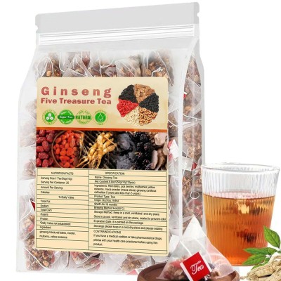跨境外贸 Ginseng Five Treasure Tea，人参五宝茶 5克20袋
